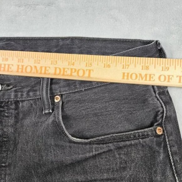 Levi's 501XX Jeans Mens 38X28.5 Black Denim Button Fly Straight Cotton Grunge - Picture 13 of 16